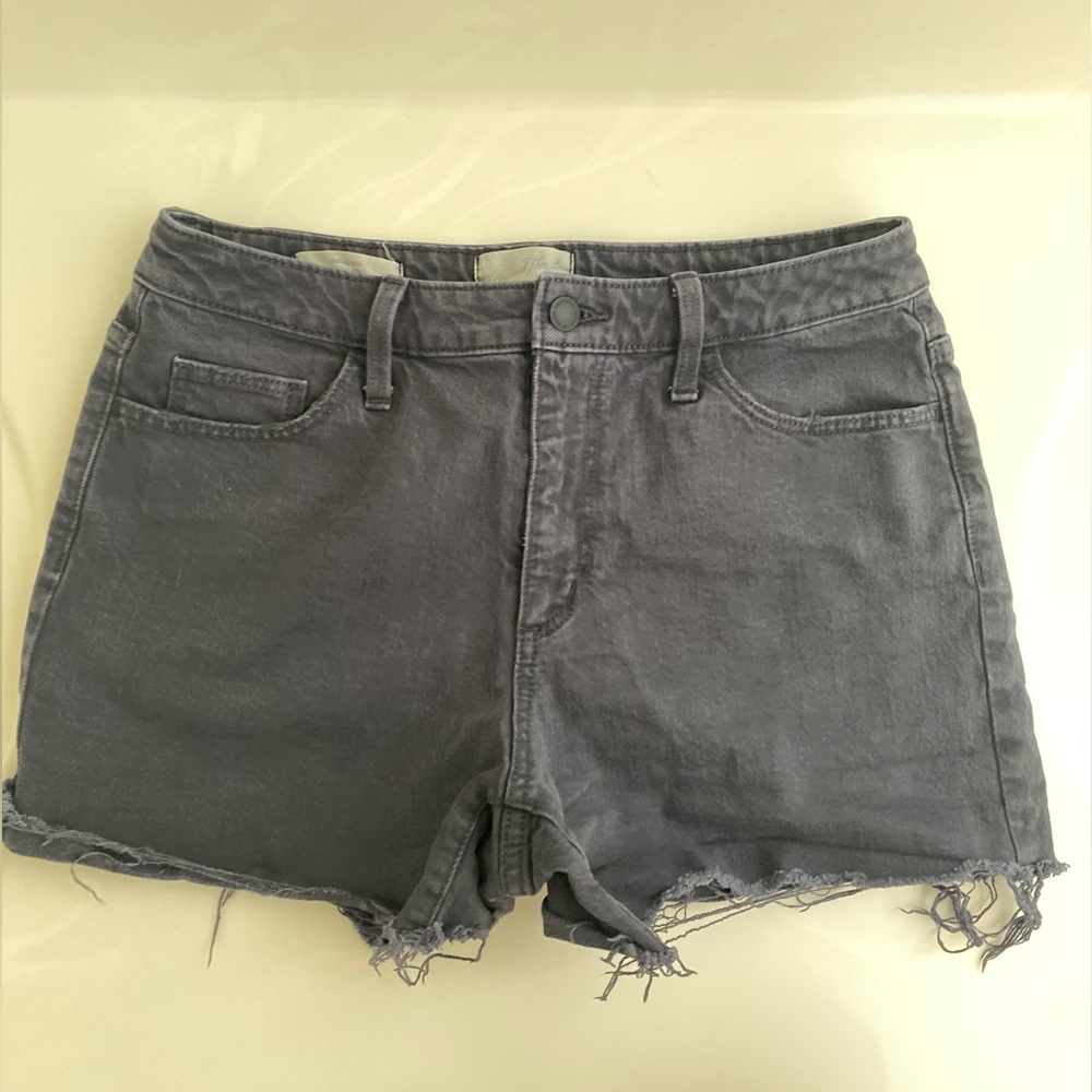 Black Washed Jean Shorts